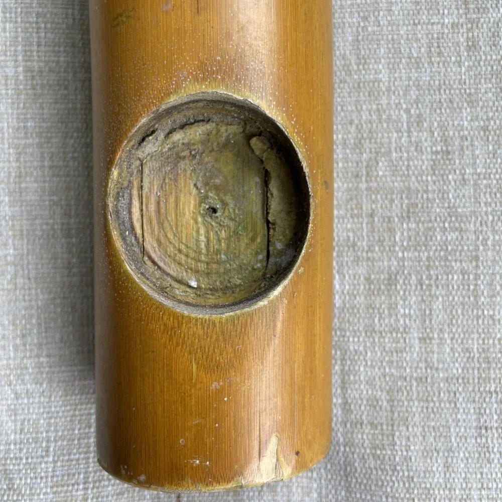 Bamboo Wooden Tea light 3 Candle Holder Vintage Decor Cabin Handmade Decor Rare